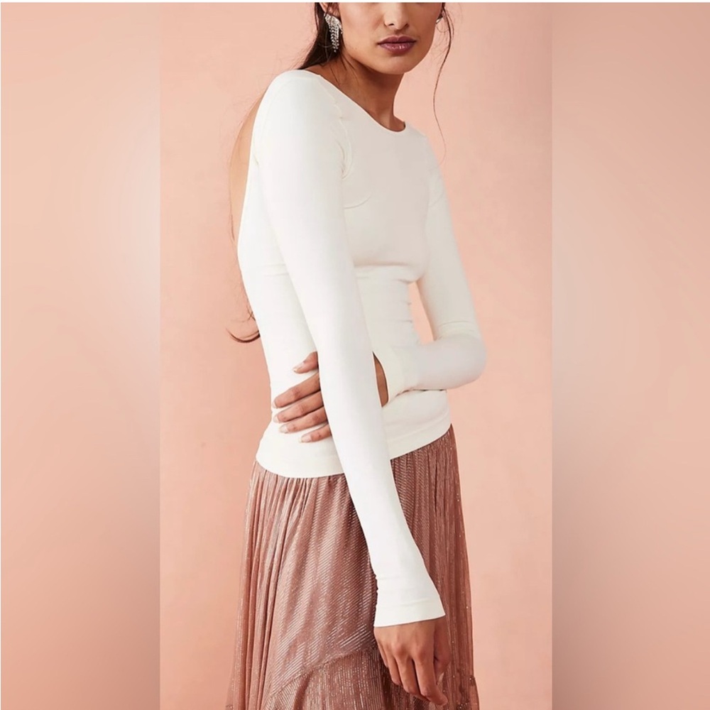 Free people- x Intimately, Low Back Seamless Long Sleeve